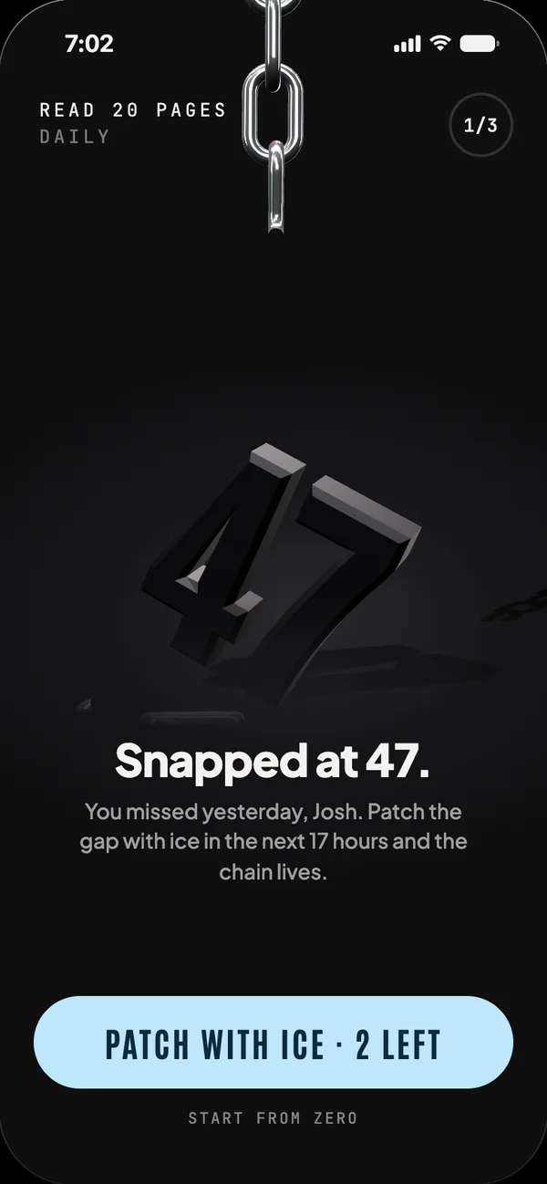 Snapped screen: the broken 47 lies on the floor.